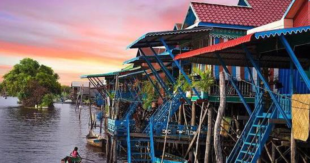 Phát hiện ngôi làng ở nước láng giềng Việt Nam, nhà dựng trên cột cao 9 m, mùa mưa đường biến thành sông
