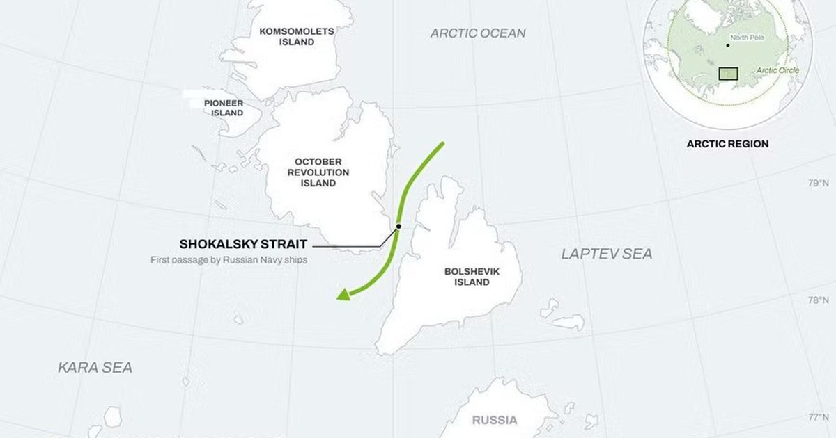 Hải quân Nga vượt qua eo biển Shokalsky ở Bắc Cực lần đầu tiên năm 2026