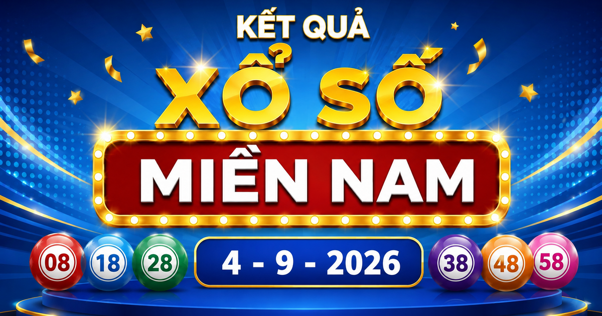 XSMN 4/9 - Kết quả xổ số miền Nam hôm nay 4/9/2026