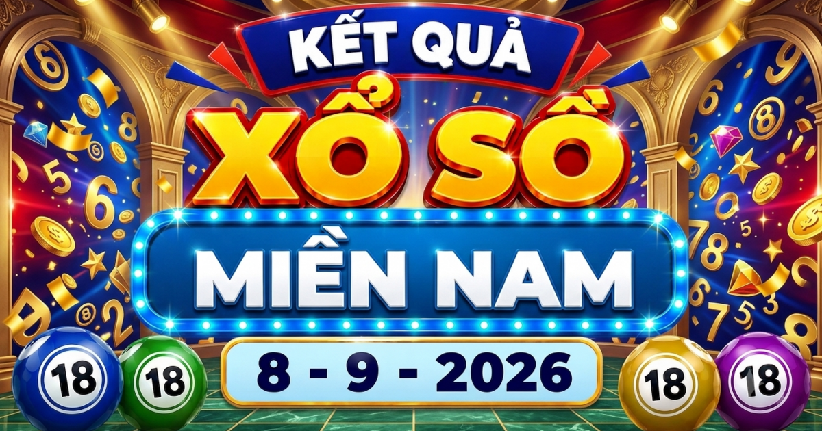 XSMN 8/9 - Kết quả xổ số miền Nam hôm nay 8/9/2026 - XSMN ngày 8 tháng 9