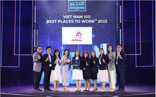 Jollibee Việt Nam được vinh danh Nơi Làm Việc Tốt Nhất Việt Nam® 2023