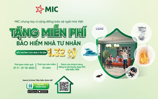 MIC Tặng miễn phí bảo hiểm nhà tư nhân giá trị 1,32 tỷ đồng