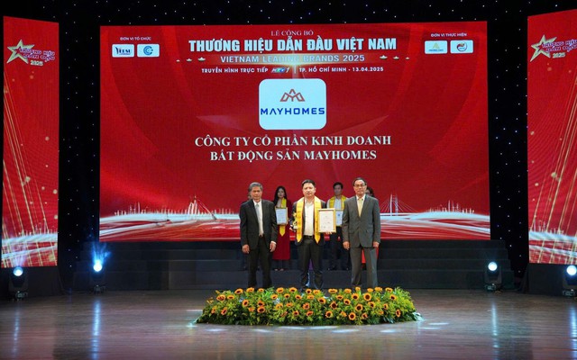 Mayhomes lọt Top 10 Thương hiệu Bất động sản dẫn đầu Việt Nam 2025