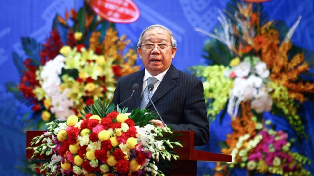 
GS.TSKH Trần Văn Nhung, Tổng thư ký Hội đồng Chức danh Giáo sư nhà nước phát biểu - Ảnh: Nguyễn Khánh
