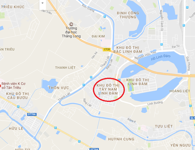 Hud2 Twin Towers tọa lạc ngay gần hồ Linh Đàm.