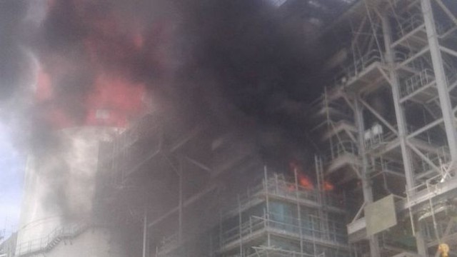Cháy, nổ diễn ra tại nhà máy Nhiệt điện Vĩnh Tân 4, huyện Tuy Phong, tỉnh Bình Thuận.