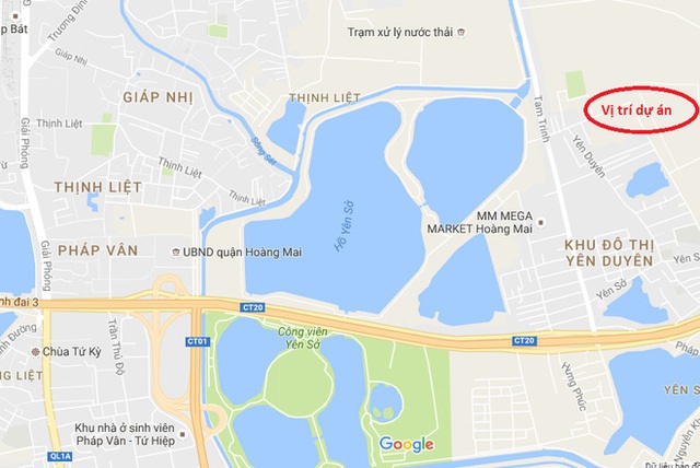 Gelexia Riverside tọa lạc ở trên trục 1 vài con phố Tam Trinh mở rộng.