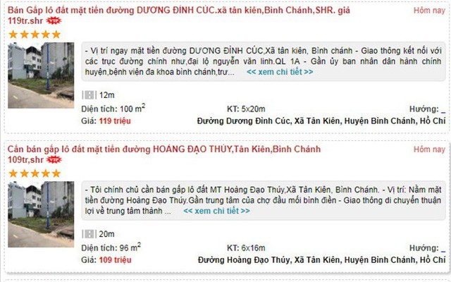 Cẩn thận trước thông tin rao bán bất động sản trên mạng Cẩn thận trước thông tin rao bán bất động sản trên mạng