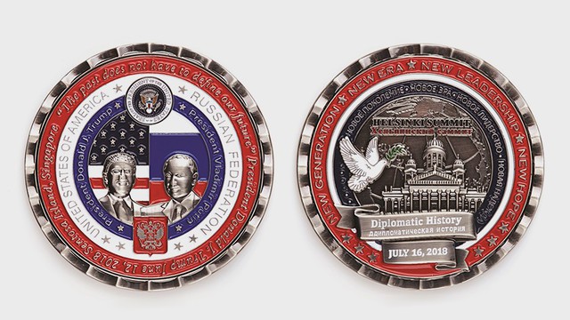 Chi chít lỗi sai ngớ ngẩn trên đồng tiền Nhà Trắng phát hành kỷ niệm hội nghị thượng đỉnh Mỹ-Nga - Ảnh 1.