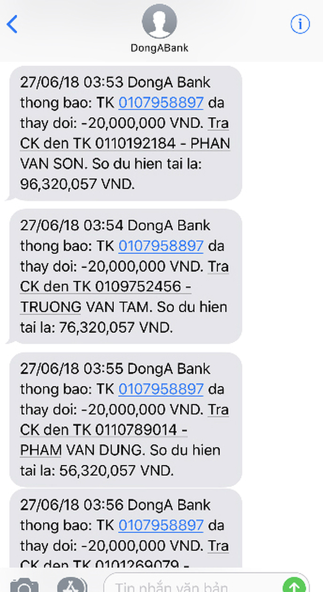 Chủ thẻ ATM DongA bank liên tiếp báo mất tiền trong tài khoản - Ảnh 1.