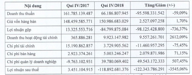 Maseco (MSC): Năm 2018 chính thức báo lỗ 164 tỷ đồng - Ảnh 1.