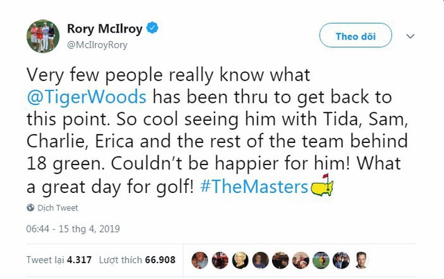 Tổng thống Trump, Obama và hàng loạt ngôi sao hân hoan chúc mừng chiến thắng của huyền thoại golf Tiger Woods trong giải Master 2019 - Ảnh 5.