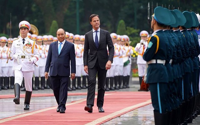 Toàn cảnh lễ đón Thủ tướng Hà Lan Mar Rutte thăm Việt Nam - Ảnh 1.