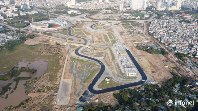 Toàn cảnh đường đua F1 tại Hà Nội từ trên cao, đang trong quá trình hoàn thiện - Ảnh 3.
