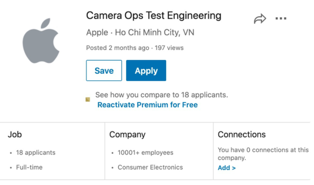 Liên tục tuyển dụng ở 2 thành phố lớn, Apple sắp mở nhà máy tại Việt Nam? - Ảnh 1.