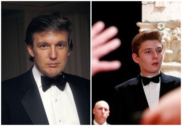 Minh chứng cho thấy hoàng tử Nhà Trắng Barron Trump giống cha như 2 giọt nước, thừa hưởng nhan sắc thời trẻ của Tổng thống Mỹ - Ảnh 4.