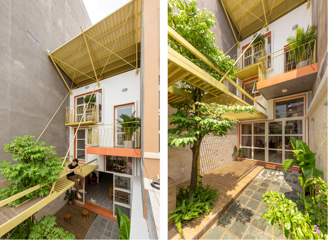 Nhà mái đôi có khả năng chống nắng tuyệt vời tại Sài Gòn - Ảnh 3.