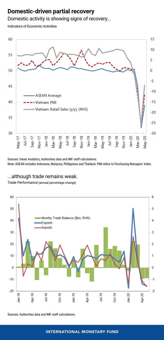 IMF: Tác động kinh tế của COVID-19 đến Việt Nam sẽ nhẹ hơn hầu hết các quốc gia trong khu vực - Ảnh 1.