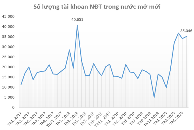 Hơn 35 nghìn tài khoản chứng khoán được nhà đầu tư nội mở mới trong tháng 6 - Ảnh 1.