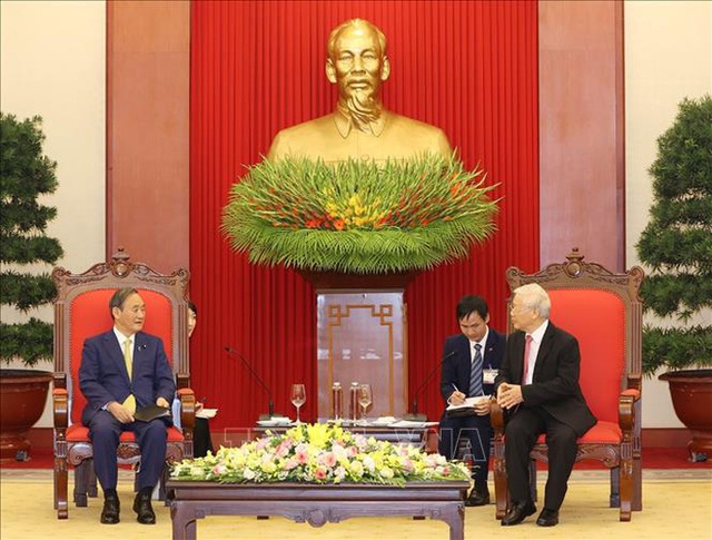 Tổng Bí thư, Chủ tịch nước Nguyễn Phú Trọng tiếp Thủ tướng Nhật Bản  - Ảnh 2.