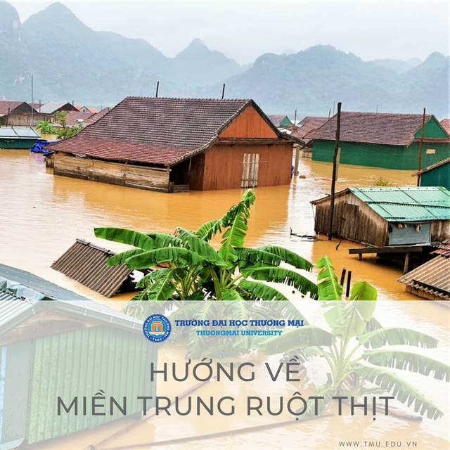  Trường Đại học Thương Mại hỗ trợ 10 triệu đồng cho mỗi sinh viên quê vùng lũ lụt - Ảnh 1.