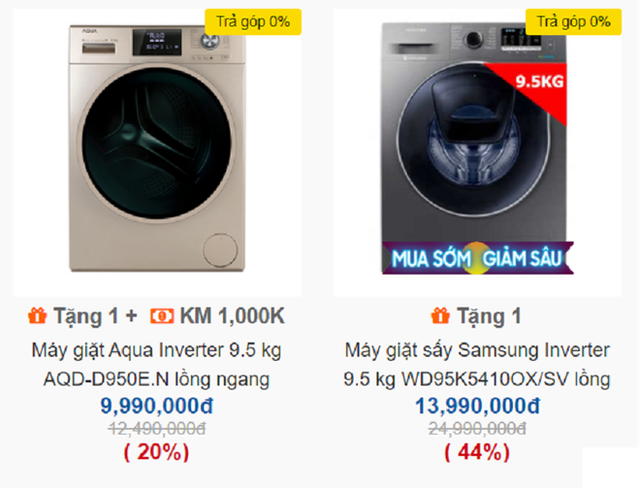 Máy giặt xịn treo biển bán giá gốc sốc không tưởng, loại giặt sấy chưa đến 7 triệu - Ảnh 2.