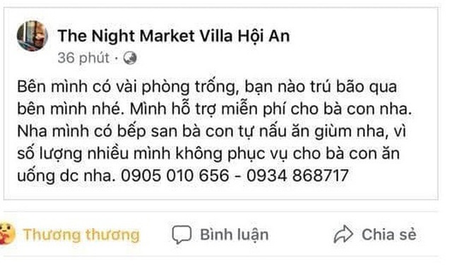 Trước dự báo nguy hiểm của bão số 9, hàng loạt khách sạn, homestay và spa ở Hội An miễn phí chỗ ở cho bà con tránh trú - Ảnh 9.