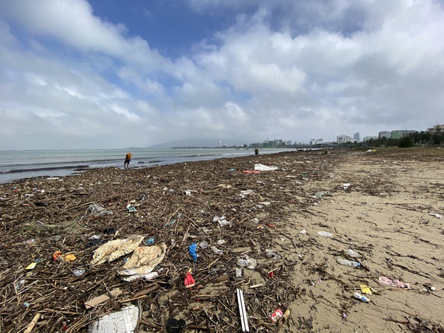  [Ảnh] Hơn 500 tấn rác dạt vào bãi biển Đà Nẵng - Ảnh 7.