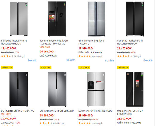 Xả hàng cuối mùa, tủ lạnh dung tích trên 600 lít giảm giá thảm - Ảnh 2.
