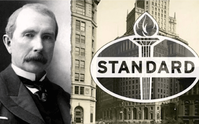 Rockefeller và công ty mang lại tên tuổi của ông - Standard Oil (Ảnh: Oklahoma Minerals Rights)