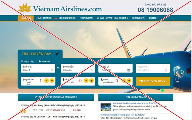 Hieupc ra tay, góp phần "xoá sổ" 2 trang web giả Vietnam Airlines và Vietjet Air lừa đảo bán vé máy bay!