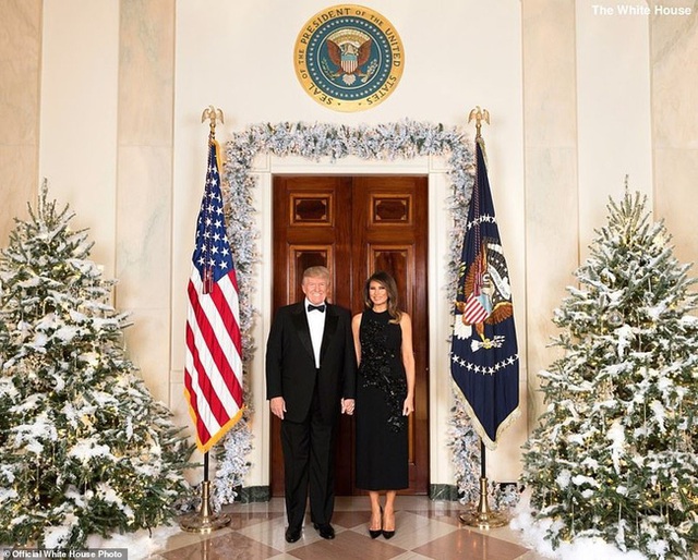 Vợ chồng Tổng thống Trump rạng rỡ trong ảnh Giáng sinh chính thức, dân mạng tinh mắt nhận ra một chi tiết gây khó hiểu - Ảnh 2.