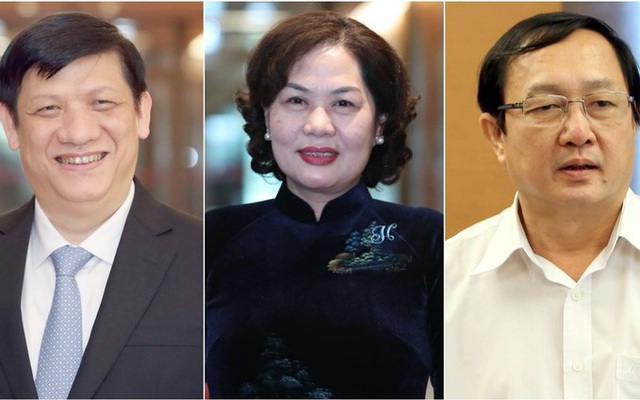 Các thành viên Chính phủ mới gồm: Bộ trưởng Y tế Nguyễn Thanh Long, Thống đốc NHNN Nguyễn Thị Hồng và Bộ trưởng KH&CN Huỳnh Thành Đạt.