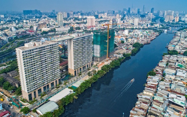 Dự án Diamond Lotus Riverside của Phúc Khang Corp nhìn từ xa. Nguồn ảnh Dân trí.