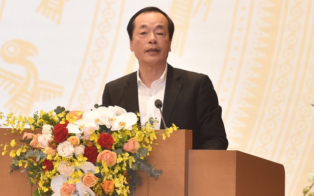 Bộ trưởng Bộ Xây dựng Phạm Hồng Hà phát biểu tại Hội nghị. Ảnh: VGP/Quang Hiếu