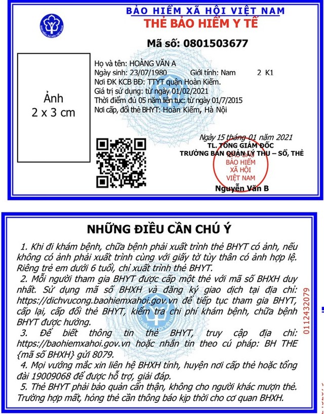 BHXH Việt Nam thay mẫu thẻ BHYT mới từ 1/4 năm sau - Ảnh 1.