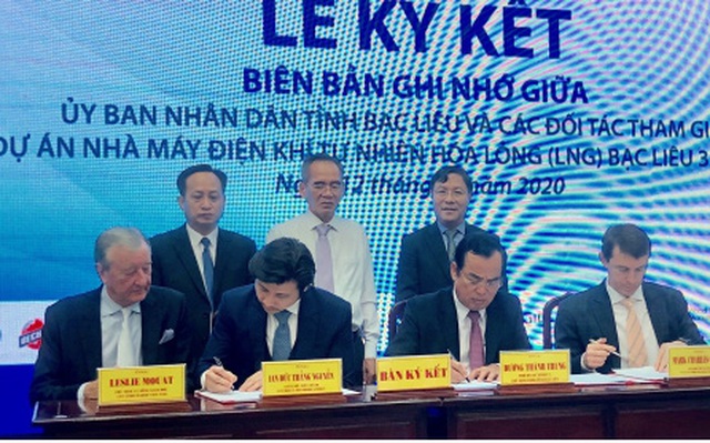Lễ ký kết Biên bản ghi nhớ giữa UBND tỉnh Bạc Liêu và các đối tác tham gia Dự án Nhà máy Điện khí tự nhiên hóa lỏng (LNG) Bạc Liêu.
