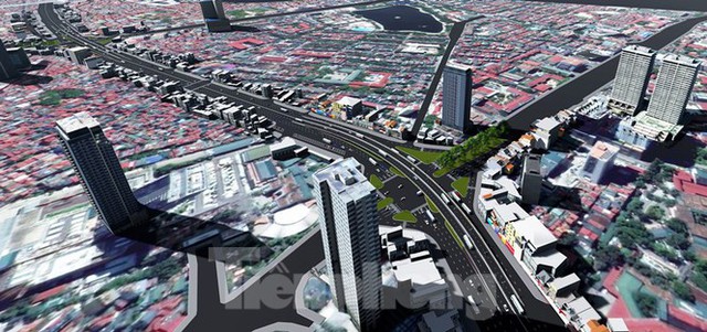 Hình ảnh thiết kế cầu vượt nút giao La Thành - Nguyễn Chí Thanh - Ảnh 3.