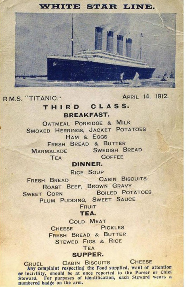 Bữa ăn cuối cùng trên chuyến tàu Titanic: Có thịt cừu sốt bạc hà, cá hồi sốt mousseline và vô số kể các món ngon khác - Ảnh 4.
