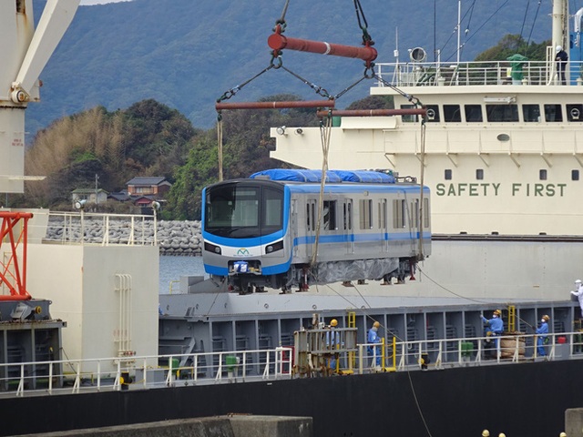  Đoàn tàu đầu tiên của tuyến Metro số 1 chính thức rời Nhật Bản, đang đến TP.HCM - Ảnh 2.