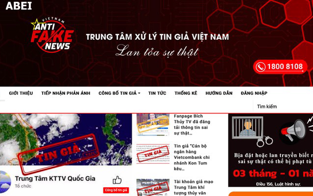 Việt Nam có Trung tâm Xử lý tin giả