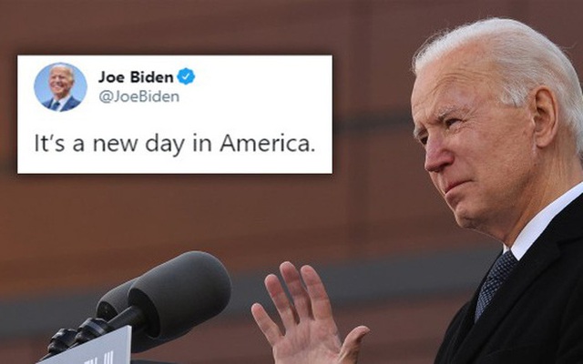 "Ngày mới đã đến với nước Mỹ": Ông Biden đăng tweet sau khi Tổng thống Trump rời Washington