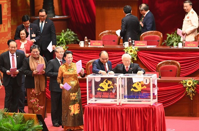 Đại hội bắt đầu bỏ phiếu bầu Ban Chấp hành Trung ương khóa XIII - Ảnh 1.