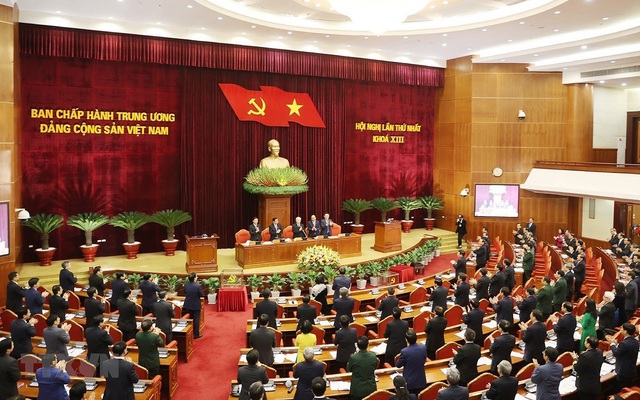 Hội nghị lần thứ nhất Ban Chấp hành Trung ương Đảng Cộng sản Việt Nam khóa XIII. (ảnh: Chinhphu.vn)