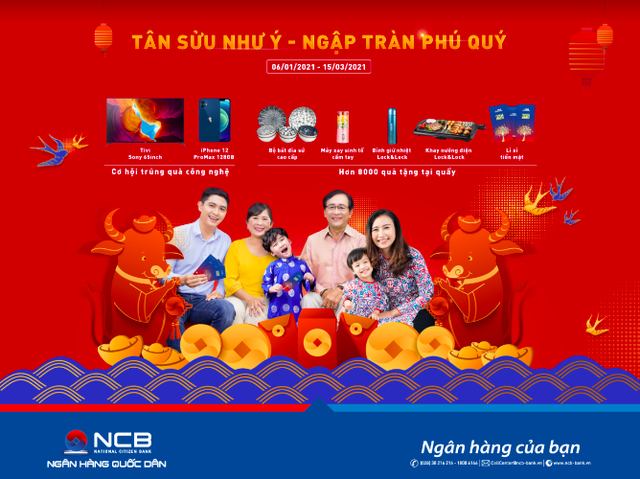 NCB tung khuyến mãi hút khách gửi tiền dịp Tết - Ảnh 1.