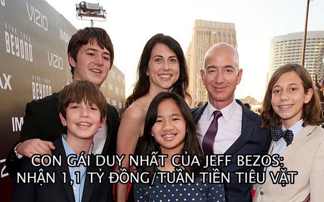 Cô bé bị bỏ rơi lúc mới sinh một bước thành con gái 'rượu' của tỷ phú Jeff Bezos, nhận 1,1 tỷ đồng tiền tiêu vặt mỗi tuần