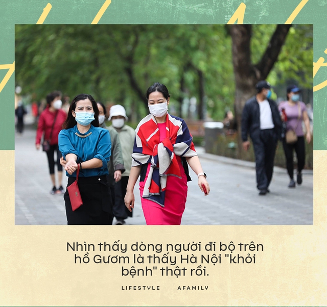 Nhiều người trở lại Hà Nội sau gần 3 tháng, lên phố tận hưởng buổi sáng bình thường mới cảm giác vừa lạ, vừa quen - Ảnh 2.