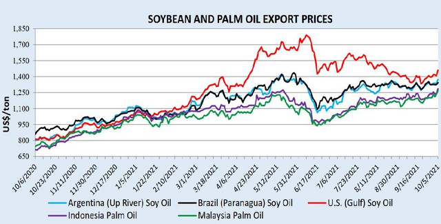 Giá dầu thực vật thế giới tăng mạnh, dầu đậu tương Trung Quốc cao kỷ lục 10 năm - Ảnh 1.
