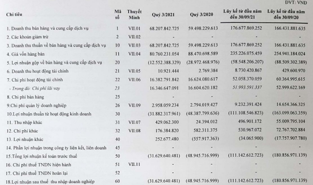 Vận tải biển Phương Đông (NOS) lỗ tiếp 31 tỷ đồng quý 3, nâng tổng lỗ lũy kế lên trên 4.500 tỷ đồng, đã âm vốn chủ hơn 4.200 tỷ đồng - Ảnh 1.