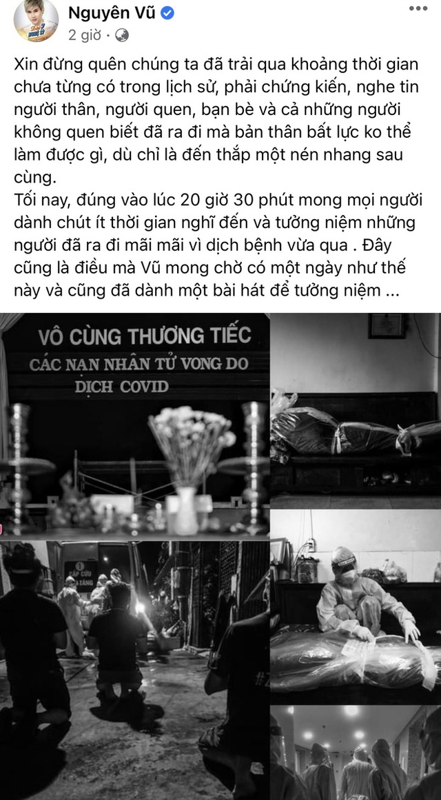  Khánh Vân xúc động viết tâm thư dài, dàn sao Việt hướng về lễ tưởng niệm hơn 23.000 đồng bào mất do Covid-19  - Ảnh 4.